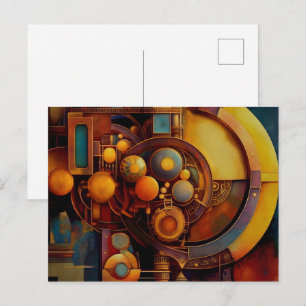 Carte Postale Composition d'Orbe Mécanique Steampunk