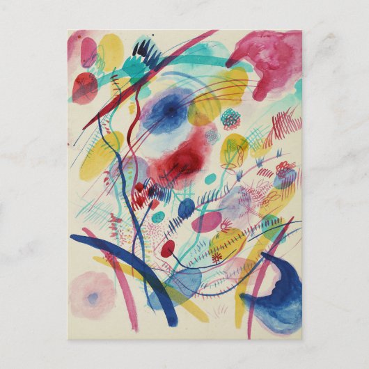 Carte Postale Composition en rouge bleu vert jaune | Kandinsky (Devant)