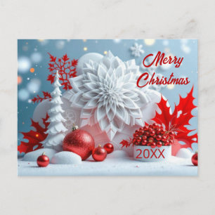Carte Postale Composition Fleur d'Hiver