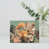 Carte Postale Composition florale d'anthurium et de fleurs tropi (Debout devant)