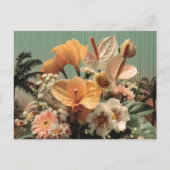 Carte Postale Composition florale d'anthurium et de fleurs tropi (Devant)