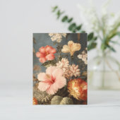 Carte Postale Composition florale vintage vibrante (Debout devant)