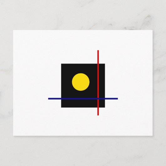 Carte Postale Composition géométrique classique du Bauhaus (Devant)