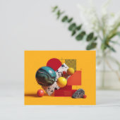 Carte Postale Composition géométrique colorée abstraite (Debout devant)