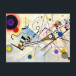 Carte Postale Composition Kandinsky 8<br><div class="desc">Carte postale représentant la peinture à l’huile de Wassily Kandinsky Composition 8 (1923). Un jeu géométrique et coloré de lignes et de formes crée un rythme visuel unique. Un bon cadeau pour les collectionneurs d'art russes !</div>