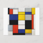 Carte Postale Composition, Mondrian (Devant)