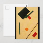 Carte Postale Composition suprématiste par Kazimir Malevich, (Devant / Derrière)