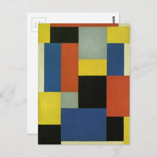 Carte Postale Composition XX par Theo van Doesburg (Devant / Derrière)