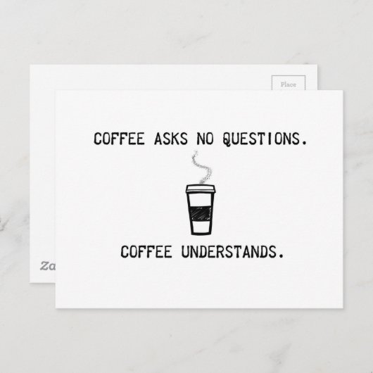 Carte Postale Comprend le café (Devant / Derrière)