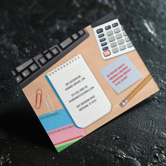 Carte postale comptable