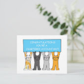 Carte Postale Comptable agréé Félicitations Cartoon Cats (Debout devant)
