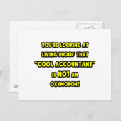Carte Postale Comptable Cool N'est pas un Oxymore (Devant / Derrière)