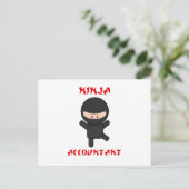 Carte Postale Comptable Ninja (Debout devant)