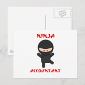 Carte Postale Comptable Ninja (Devant / Derrière)