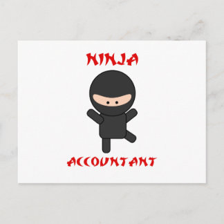 Carte Postale Comptable Ninja