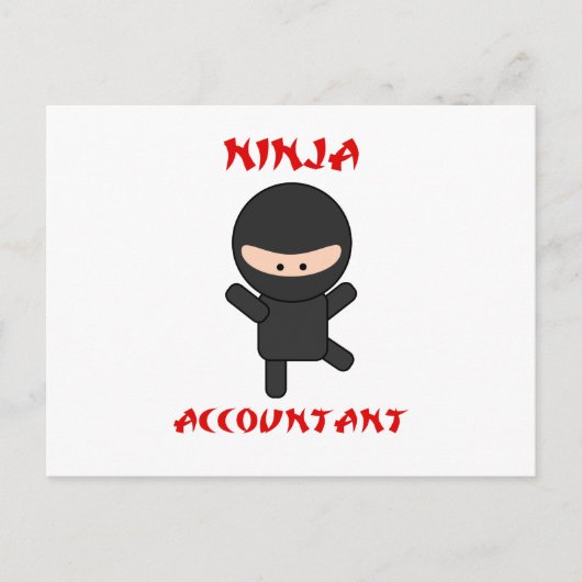 Carte Postale Comptable Ninja (Devant)