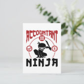Carte Postale Comptable Ninja Comptabilité CPA (Debout devant)
