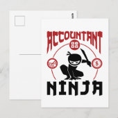 Carte Postale Comptable Ninja Comptabilité CPA (Devant / Derrière)