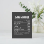 Carte Postale Comptable Nutrition Fact, Nutrition Fact (Debout devant)