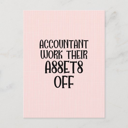 Carte Postale Comptable Travailler Leurs Actifs (Devant)