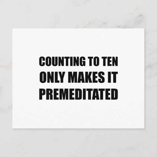 Carte Postale Comptant Dix prémédités (Devant)