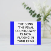 Carte Postale compte à rebours final de la chanson maintenant jo (Debout devant)
