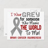 Carte Postale Compte pour moi 2 Cancer du cerveau (Devant / Derrière)