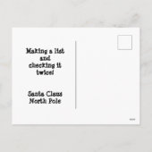 Carte postale - Compter les jours jusqu'à Noël (Dos)