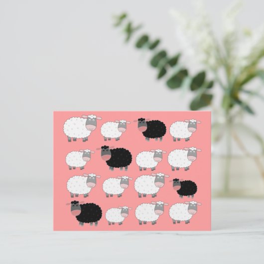 Carte Postale Compter les moutons (Debout devant)