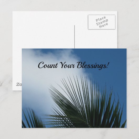 Carte Postale Comptez vos bénédictions (Devant / Derrière)