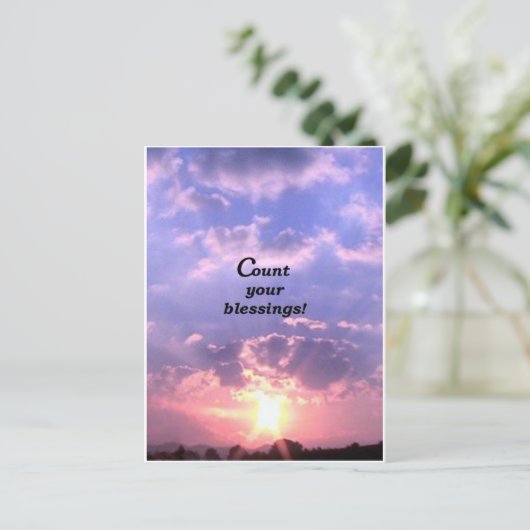 Carte Postale Comptez vos bénédictions (Debout devant)