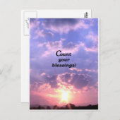 Carte Postale Comptez vos bénédictions (Devant / Derrière)