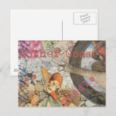 Carte Postale Comptine de la Mère l'Oie Conte de Fées (Devant / Derrière)