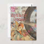 Carte Postale Comptine de la Mère l'Oye, Conte de Fée (Devant / Derrière)