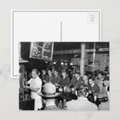 Carte Postale Comptoir-repas de Pete, 1950 (Devant / Derrière)