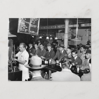 Carte Postale Comptoir-repas de Pete, 1950
