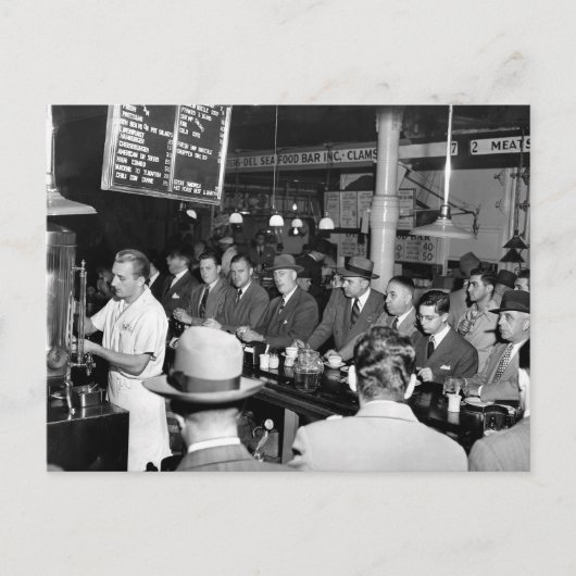 Carte Postale Comptoir-repas de Pete, 1950 (Devant)