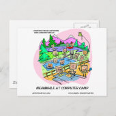 Carte Postale Computer Camp Drôle Tee - shirt Mugs Cadeaux Etc. (Devant / Derrière)