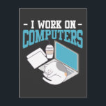 Carte Postale Computer Science Cat Gaming Nerd Kitten Programmat<br><div class="desc">Parfait Gamer et ordinateur cadeau Nerd. Idéal pour tous les informaticiens. Un cadeau Amoureux des chats de programmeur mignon pour un Nerd de jeu et un travailleur de bureau.</div>