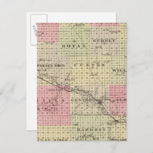 Carte Postale Comté d'Antelope, Nebraska (Devant / Derrière)