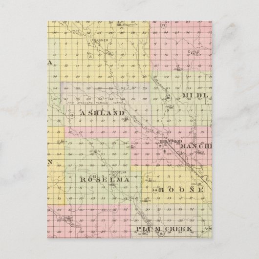 Carte Postale Comté de Boone, Nebraska (Devant)