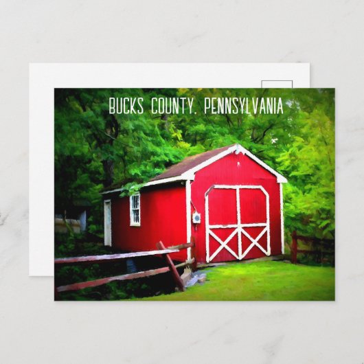 Carte Postale Comté de Bucks Pennsylvanie (Devant / Derrière)