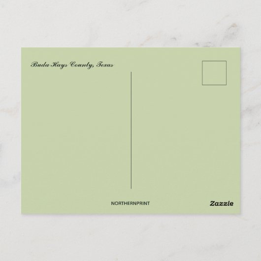 Carte Postale Comté de Buda Hays Texas (Dos)