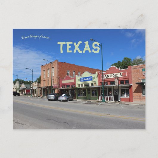 Carte Postale Comté de Buda Hays Texas (Devant)