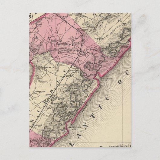 Carte Postale Comté de Cape May, NJ (Devant)