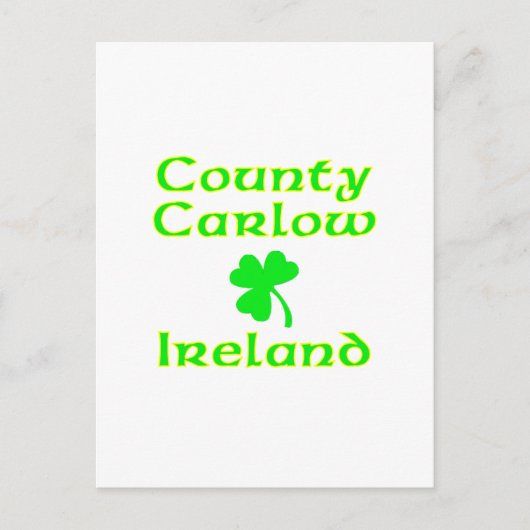 Carte Postale Comté de Carlow, Irlande (Devant)