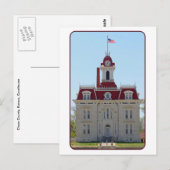 Carte Postale Comté de Chase, Kansas, Palais de justice (Devant / Derrière)