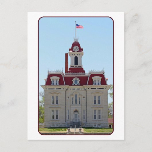 Carte Postale Comté de Chase, Kansas, Palais de justice (Devant)