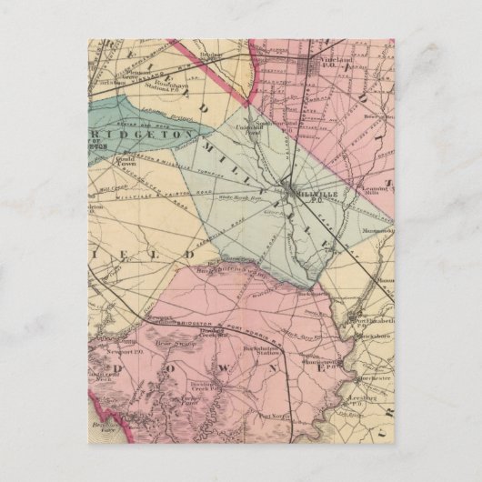 Carte Postale Comté de Cumberland, NJ (Devant)