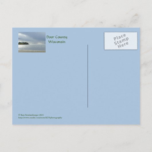 CARTE POSTALE, COMTÉ DE DOOR, WISCONSIN/REFLETS AR (Dos)
